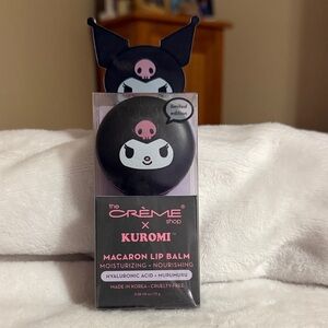 The Crème Shop x Kuromi Macaron Lip Balm- Raspberry Crème Puff